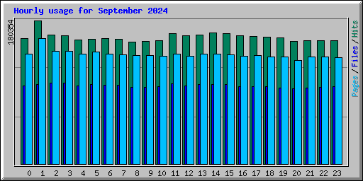 Hourly usage for September 2024